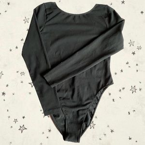 Los Angeles Apparel black scoop-back bodysuit 🎵